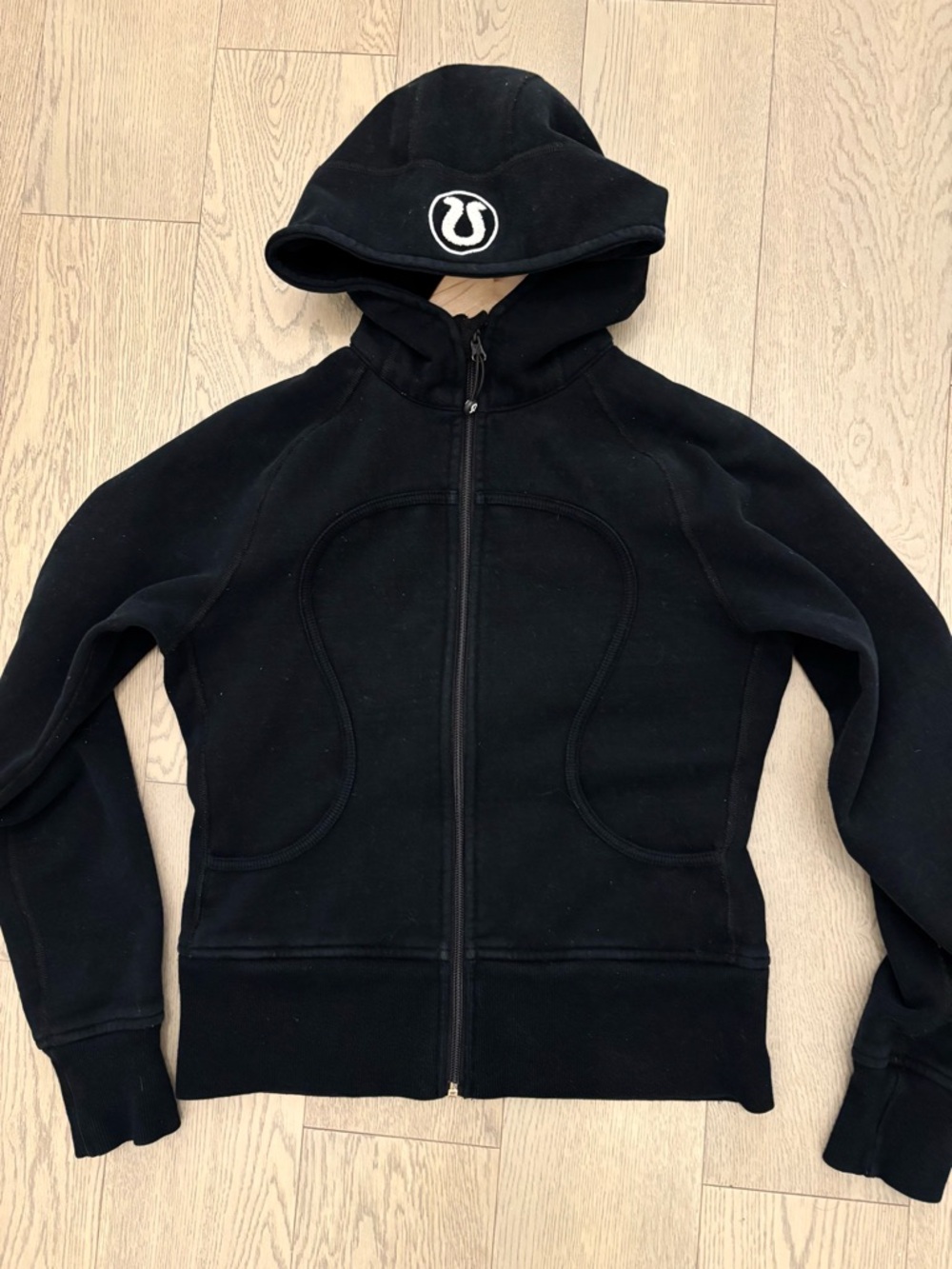 lululemon athletica Black Hooded Full-Zip Jacket